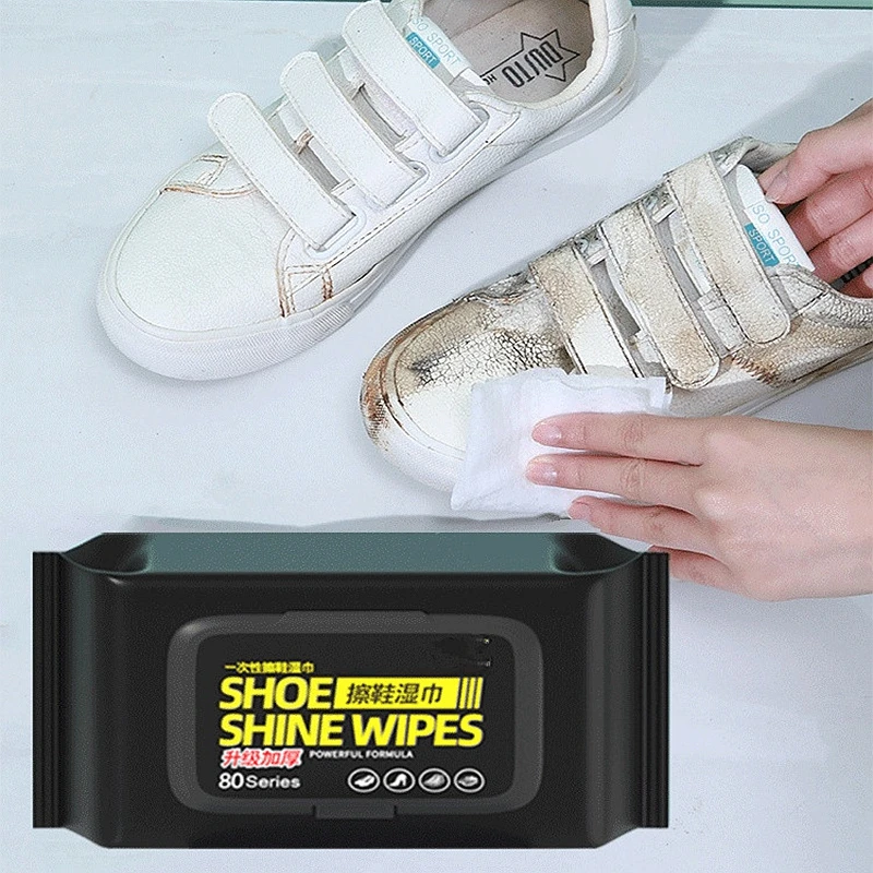 Sneaker Care White - Lingettes nettoyantes portables pour chaussures d'extérieur,